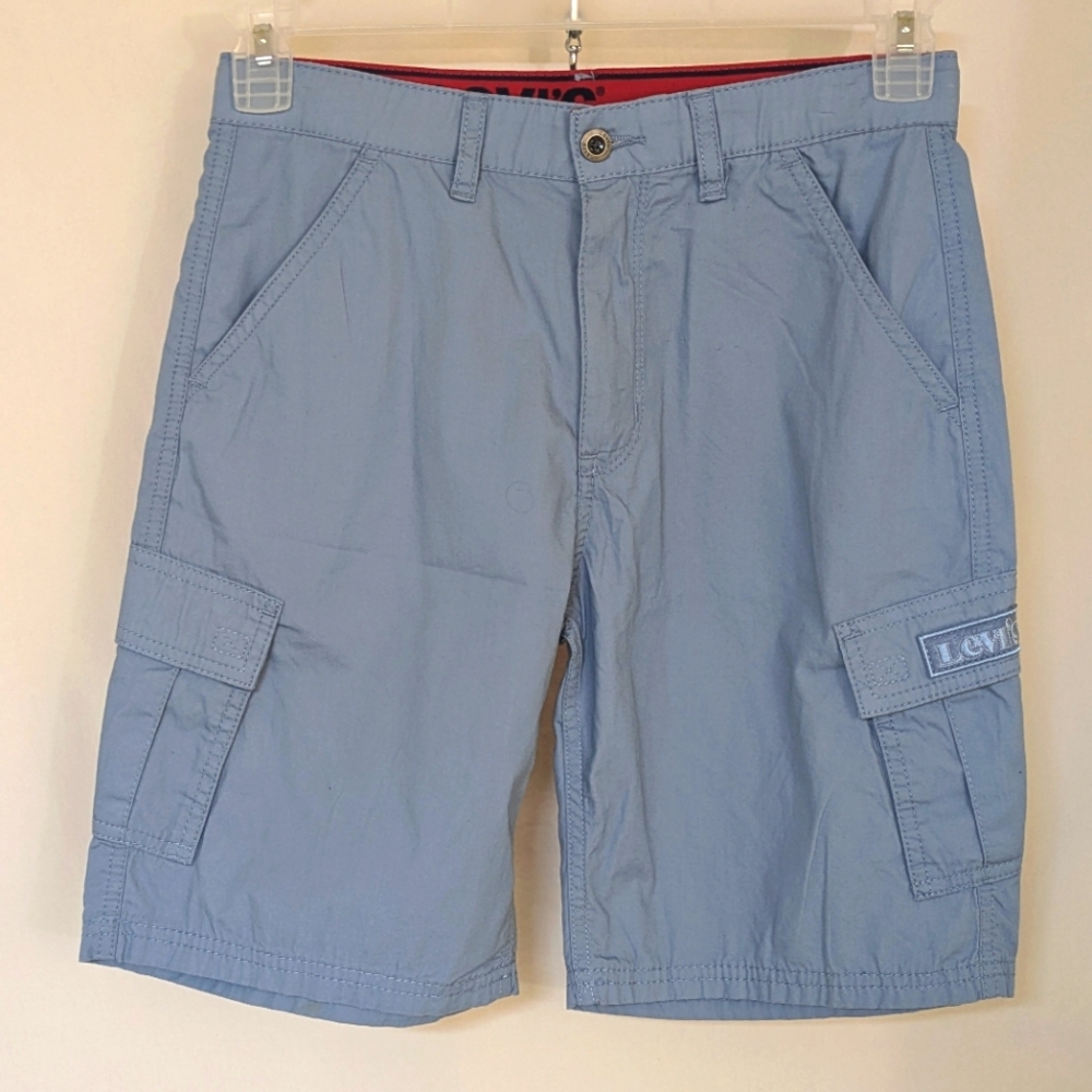 Levi's 5-pocket Relaxed Fit Cargo Shorts, boys size 16, color is ocean blue NWOT